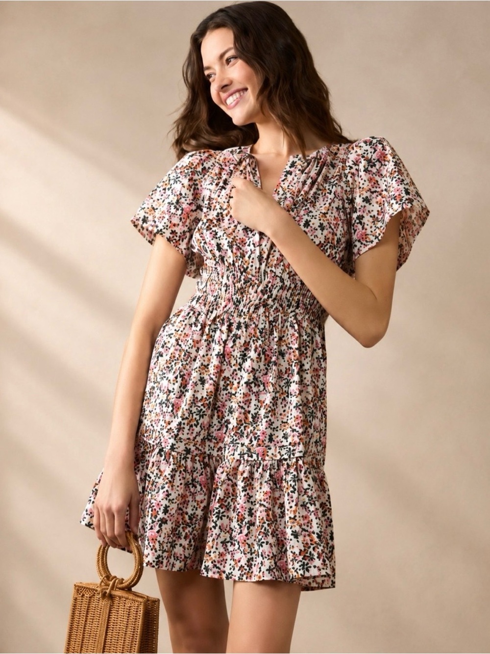 NWT Anthropologie Somerset Floral Mini Dress XS